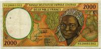 Gallery image for Central African States p103Ca: 2000 Francs